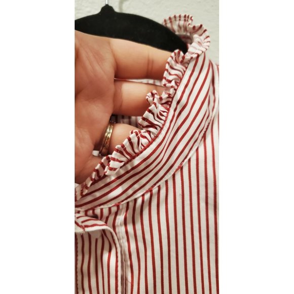 W BY WORTH Red White Long Sleeve Button Down Shirt - Picture 2 of 3